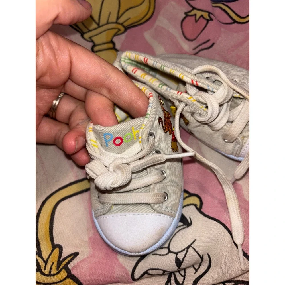 Disney Winnie the Pooh Tigger Infant Shoes Canvas Sneakers Soft Sole VINTAGE